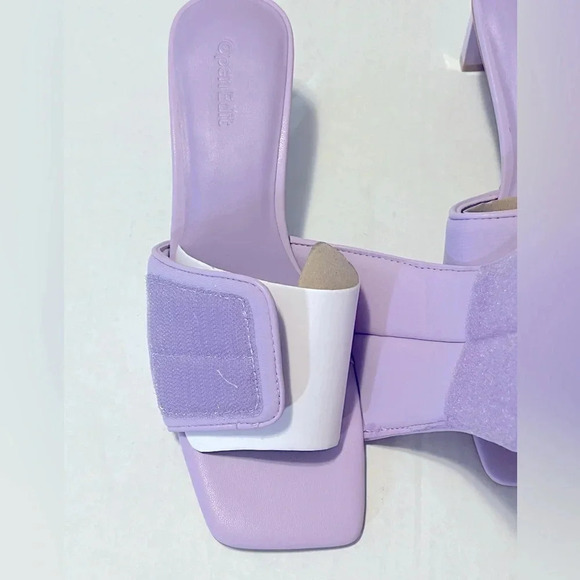 Open Edit Cava Slide Sandal Adjustable Vamp stylish strap slide square toe - Picture 11 of 11